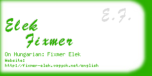 elek fixmer business card